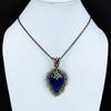 Lapis Lazuli Gemstone Copper Wire Wrap Handmade Pendant Jewelry Gift For Love