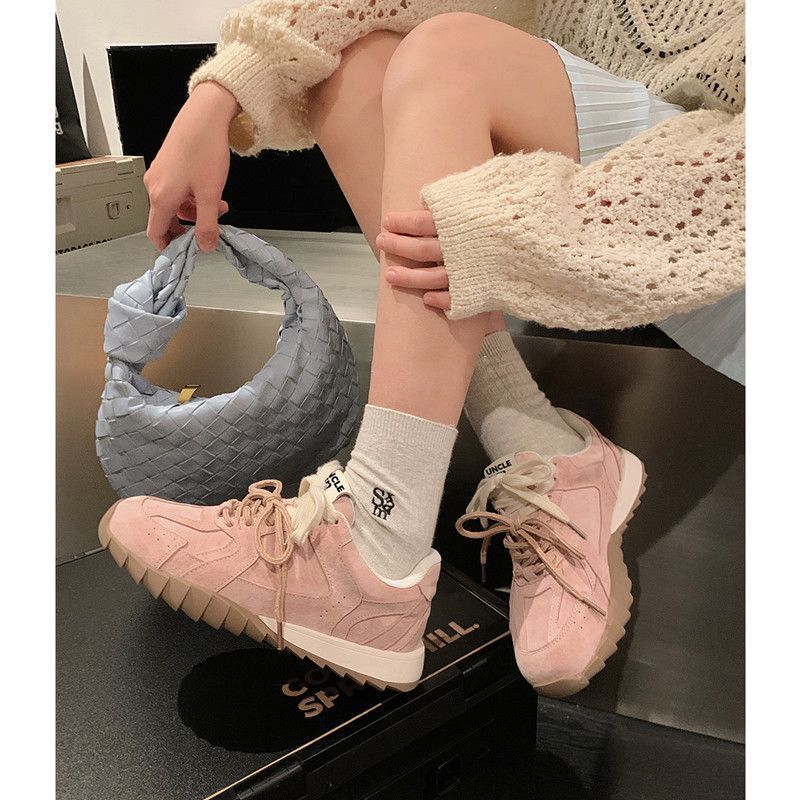 Sports and Leisure Shoes Women's 2025 Autumn New MIU Series German Training Shoes Flat Single Shoes Versatile Casual Super Comfortable Board Shoes