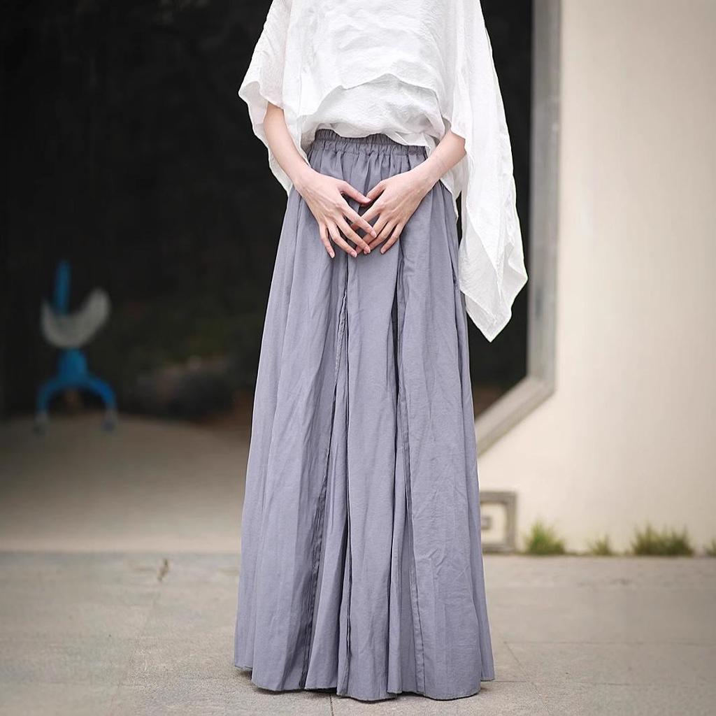 New Style Women's Summer Tencel Zen High Waist Midi Skirt - 4 Colors