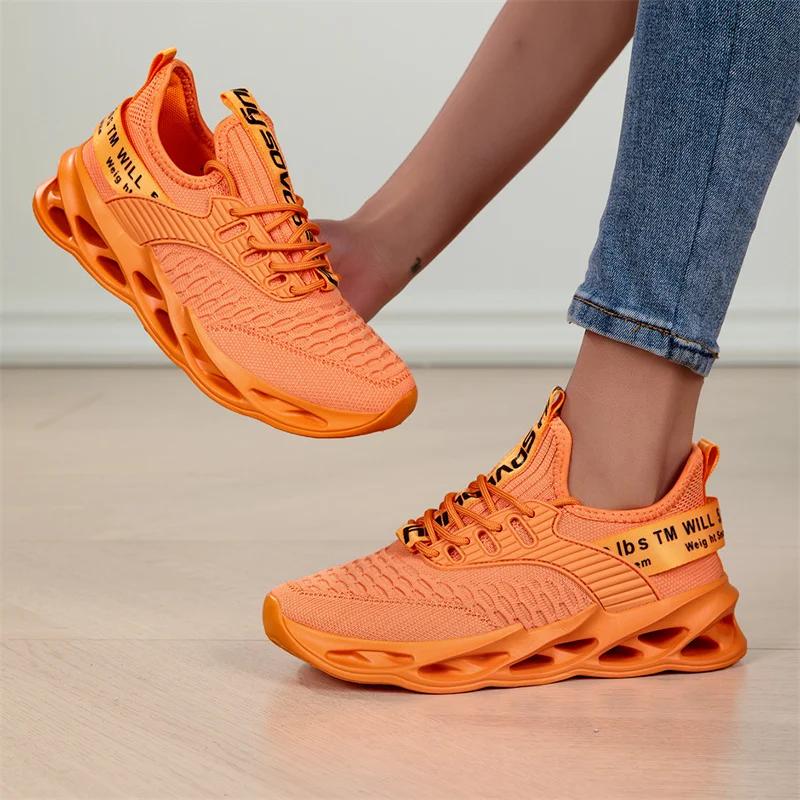 Fashion Red Running Shoes Men Women Blade Sneakers Mesh Breathable Casual Sports Shoes Unisex Lightweight Men's Jogging Shoes