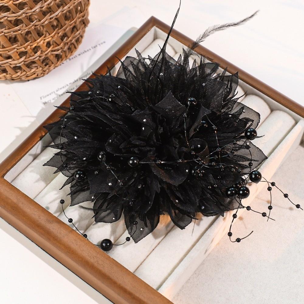 

Pearl 3D Organza Flower Patch Flower Multi-layer DIY Sewing Decals Handmade Hand-made Embroidery Patch Clothes Decoration чёрный