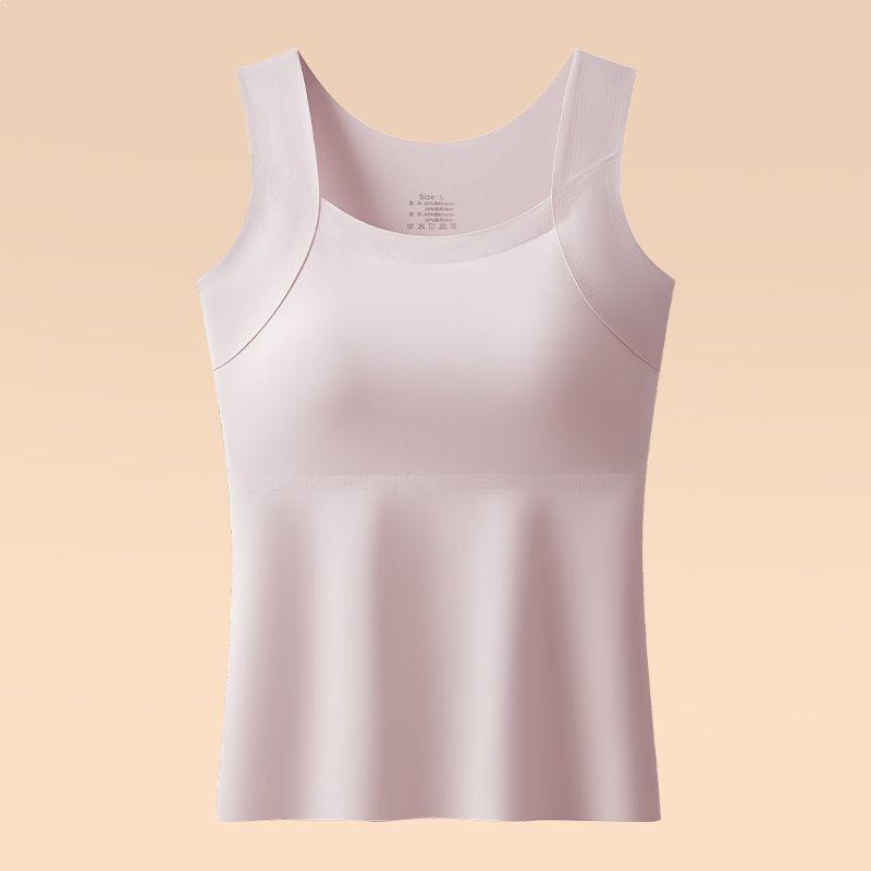 

Plus Size 80-210 Jin Women s Vest with Fixed Chest Pads - Base Layer Underwear M (80-95 Jin) світло-фіолетового кольору