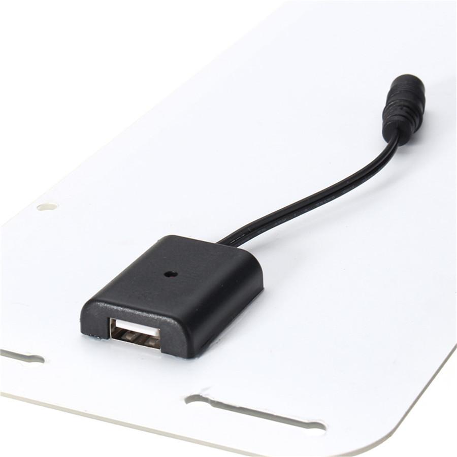 Portable 12V 5W Solar Panel Power Monocrystal Backup Charger Kit For Car Battery