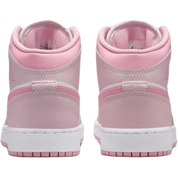 New Jordan 1 Mid top Children's Basketball Shoes Pink Teenagers DQ8423-600