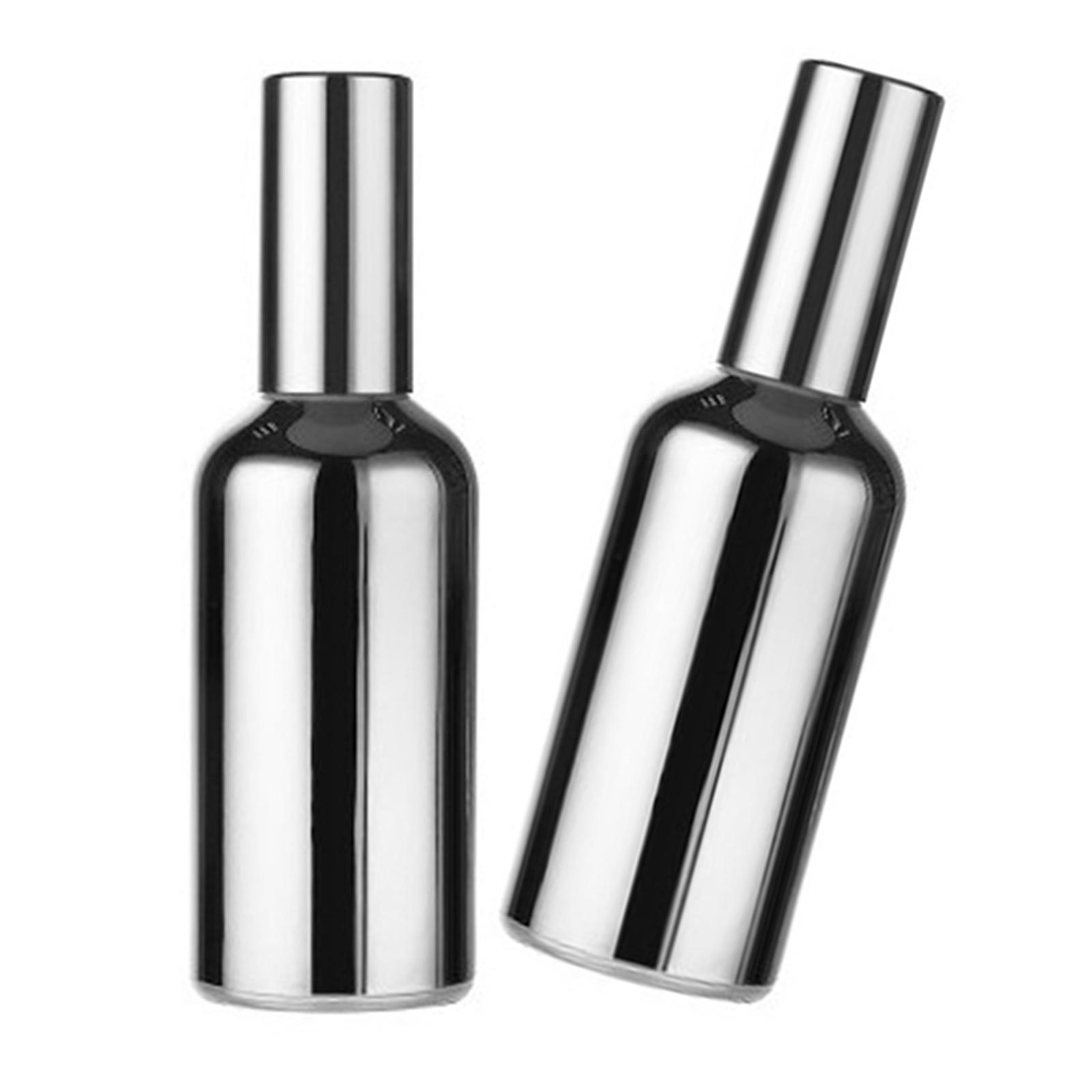 

Упаковка из 2 коктейльных распылителей-флаконов для биттеров и оливкового масла 30 мл, хрустальный стеклянный распылитель для портативного использования серебряный