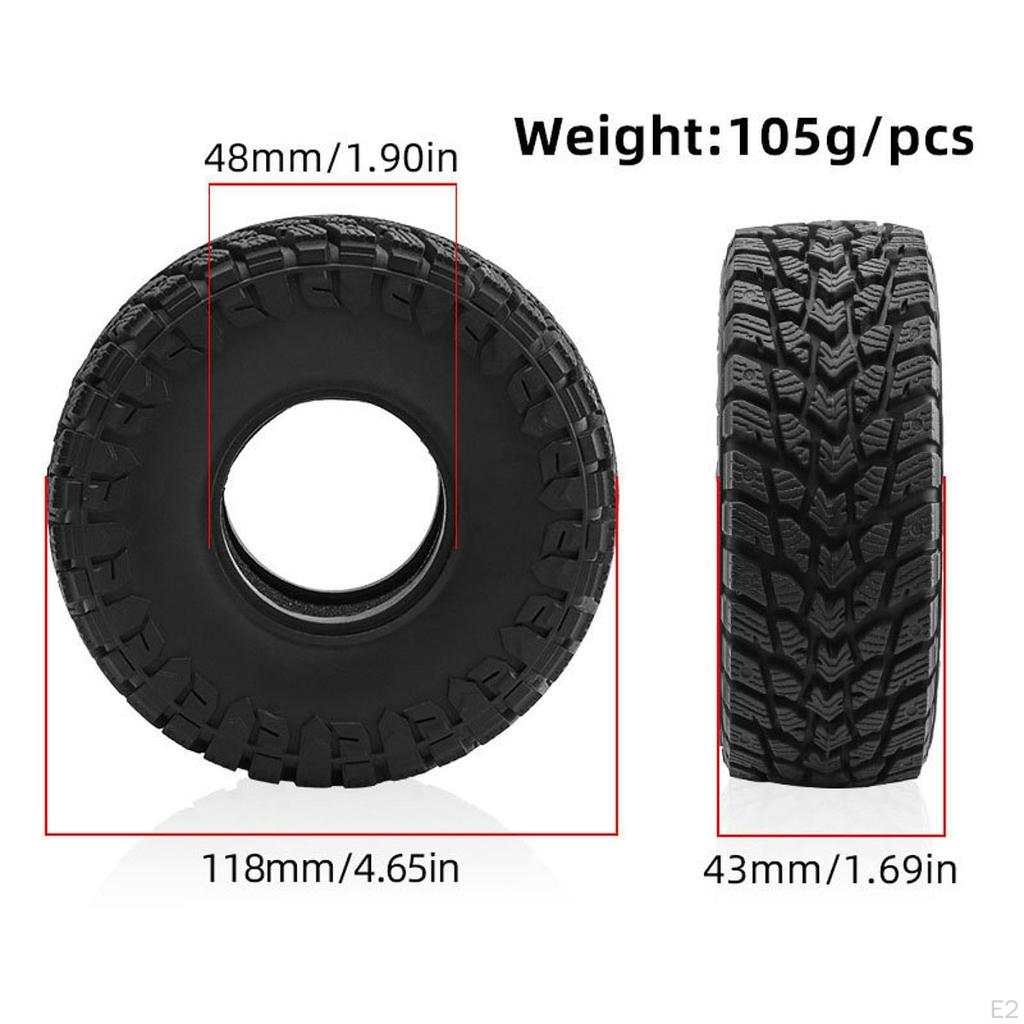 4Pcs 1/10 RC Crawler Tires Upgrade Parts Repair Modification Replacement Accessories Rock Crawling