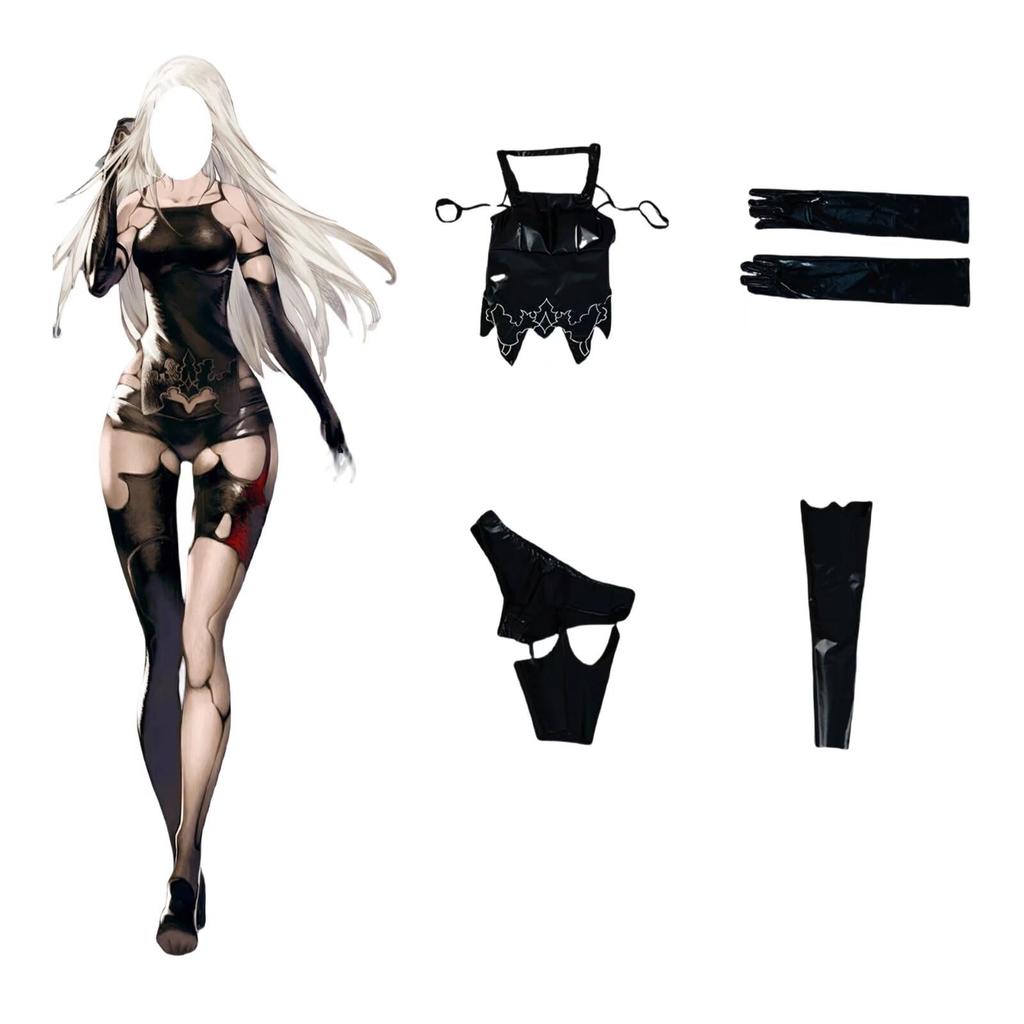 DOKITOKI Ruha No. 2 Type A Cosplay Costume, NieR: Automata, PU Leather, Cosplay Costume, Size M