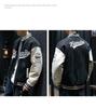 Men's Suede Embroidered Retro Bomber Jacket - Spring/Autumn
