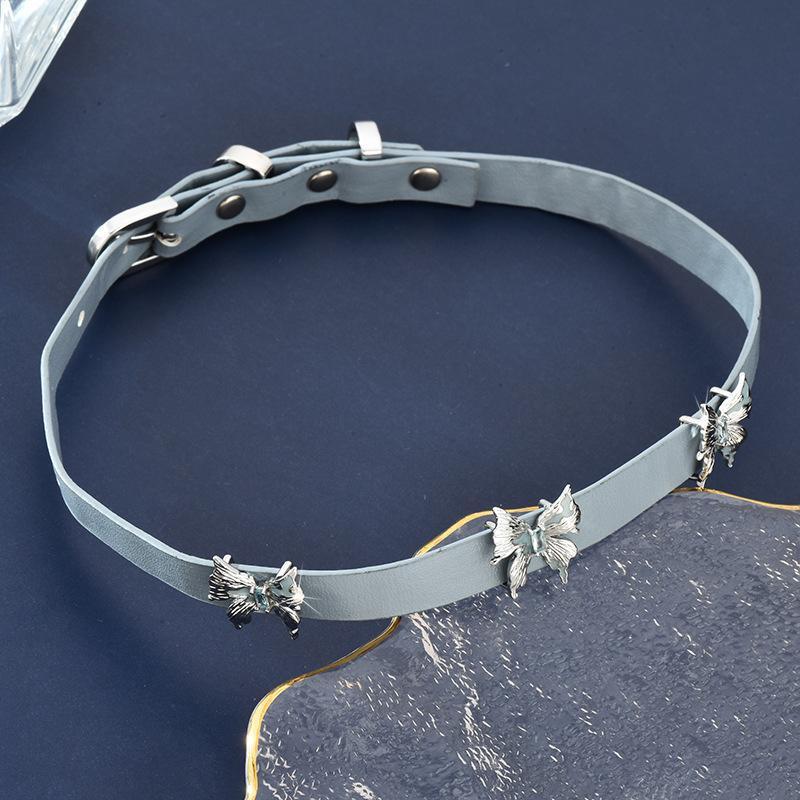 Asif Schmetterlings-Choker-Halskette mit Palladium-Anhänger für modebewusste Frauen