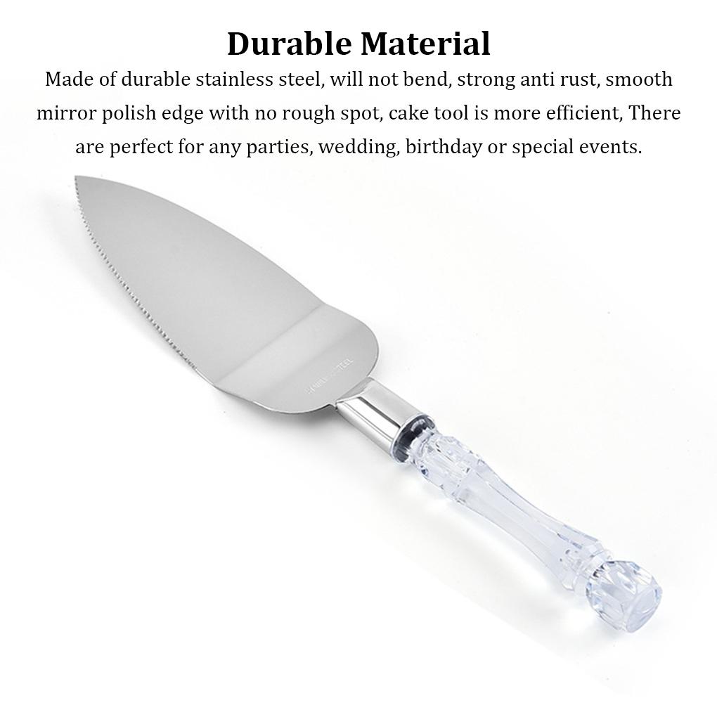 2Pcs Cake Server Divider Spatula Shovel Baking Tool Set Stainless Steel Fondant Pie Wedding Birthday Party Cutlery