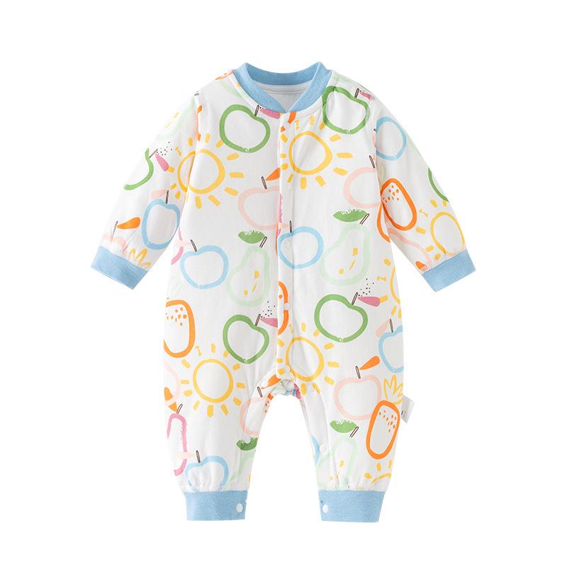 Newborn Baby Thin Cotton Cartoon Long Sleeve Jumpsuit (2-Pack)
