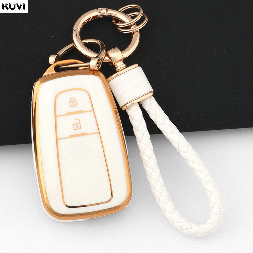 2 3 Button Tpu Car Key Case Cover Shell For Toyota Prius Camry Corolla Chr C-Hr Rav4 Land Cruiser Prado Fob Keychain Accessories