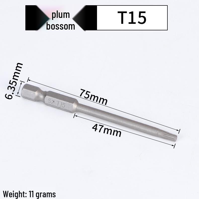 Magnetic Plum Blossom Screwdriver Replacement Bits T15 T20 T25 T30