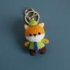 Cartoon Animal Doll Series Crochet Keychain Knitted Rabbit Keychain Cute Bear Keyring For Bag Pendant Custom Accessory