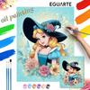 Alice In Wonderland Witch Rose Floral Oil Paint Hand Painting Art Kit. Home Decor Gift