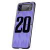 FootBall Number Phone Cover For Samsung Galaxy Z Flip 4 Case Black For Samsung Z Flip 3 Hard PC Luxury Foldable Shell Fundas Bag