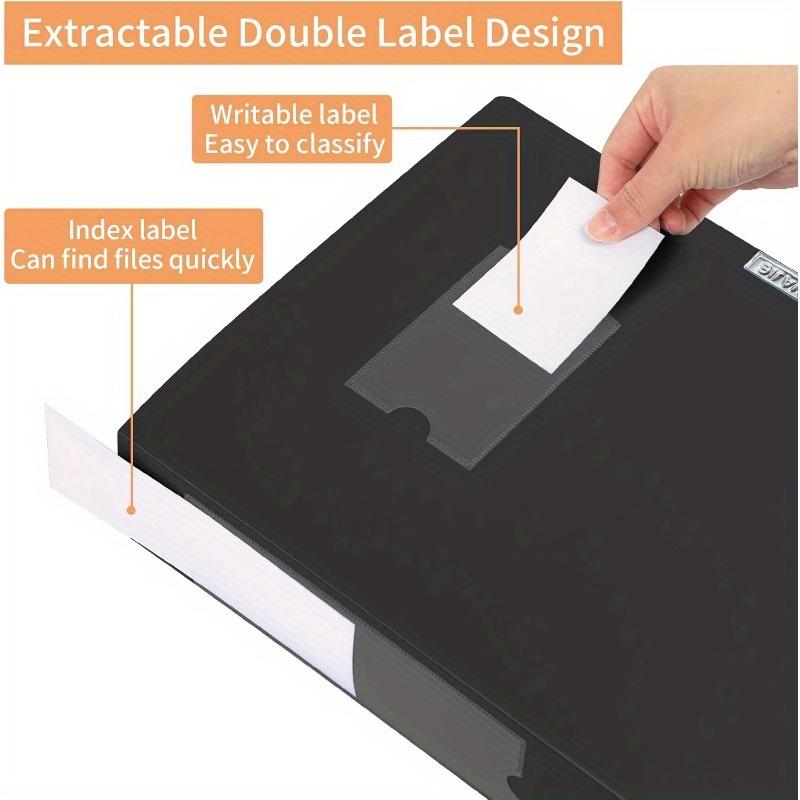 A4 Storage File Boxes Plastic Archives Cases with Lid, File Folder Organizer Document Filing Box for Office,31×7.5×23.5 Cm, Blac