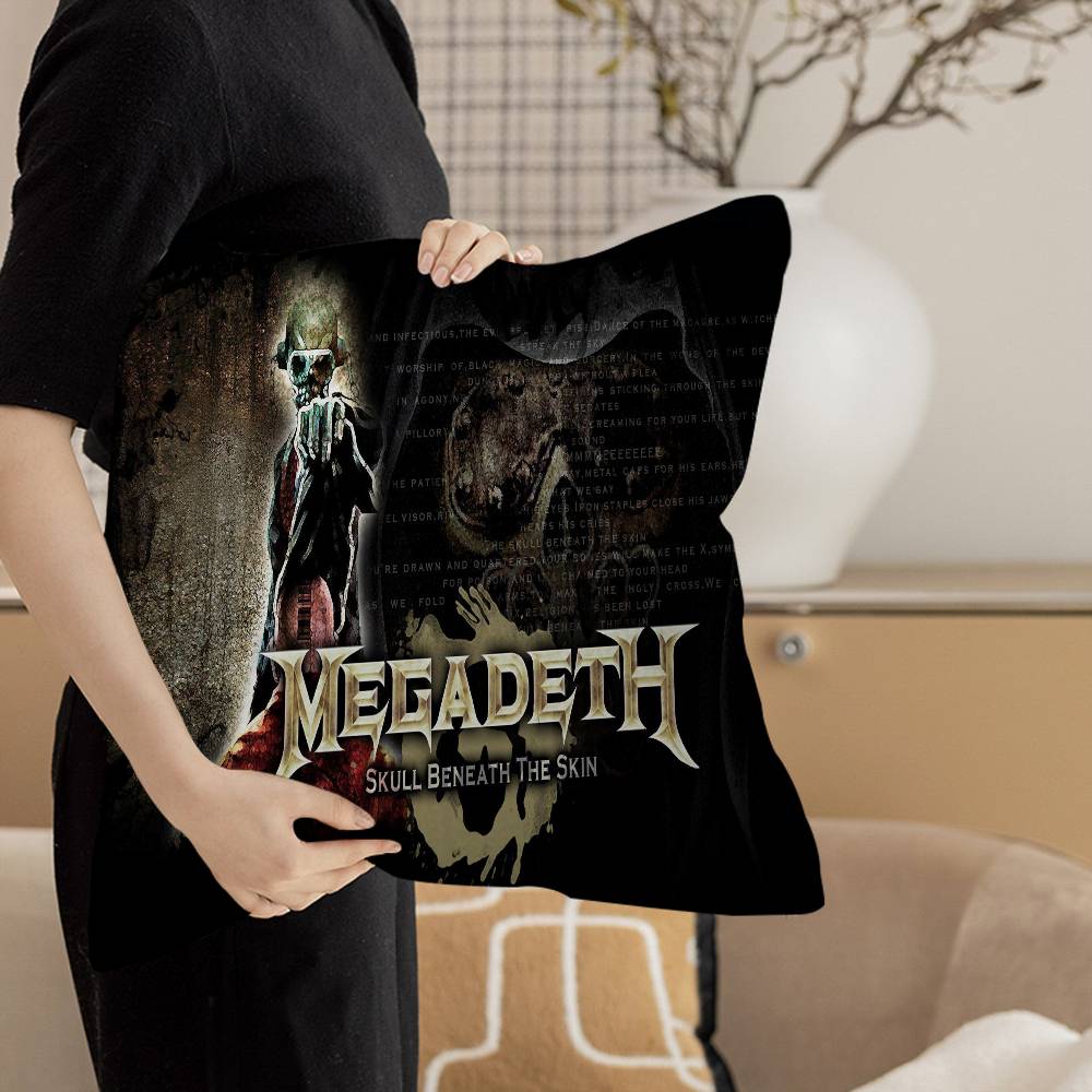 Heavy Metal Rock Roll Music M-Megadeths Pillow Cushion Cover Pillowcase Living Room Sofa Home Decor Customized