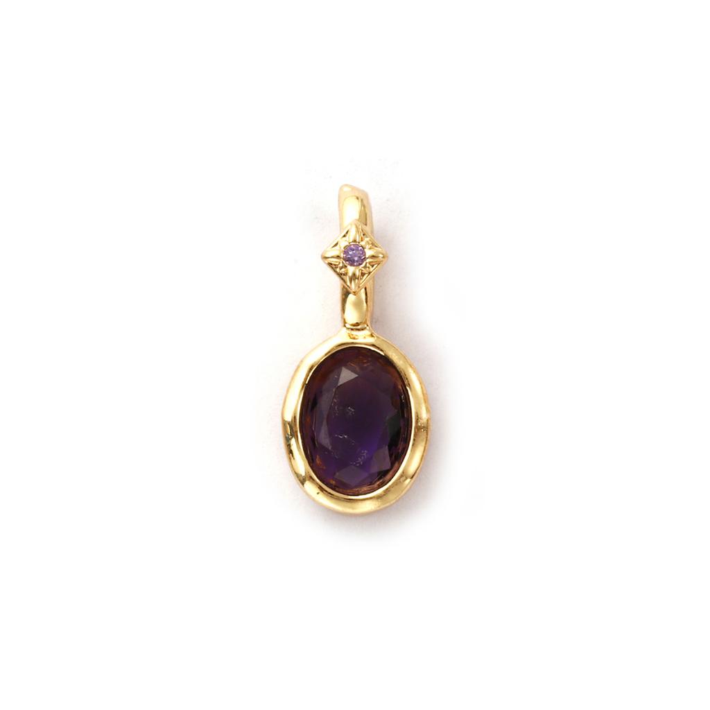 1 Piece Brass & Cubic Zirconia Birthstone Charms 14K Gold Plated Oval Pendant For DIY Necklace Earring Jewelry Making 18mm X 8mm