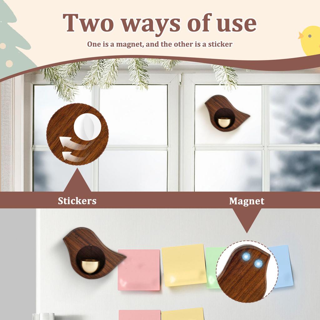Shopkeepers Bell for Door Opening Bird Shaped Door Chime Magnetic Doorbell Chime Decorative Hanging Doorbell for Doors Windows