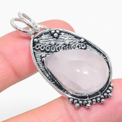 Natural Rainbow Moonstone Gemstone 925 Sterling Silver Pendant 2.01" F9i27