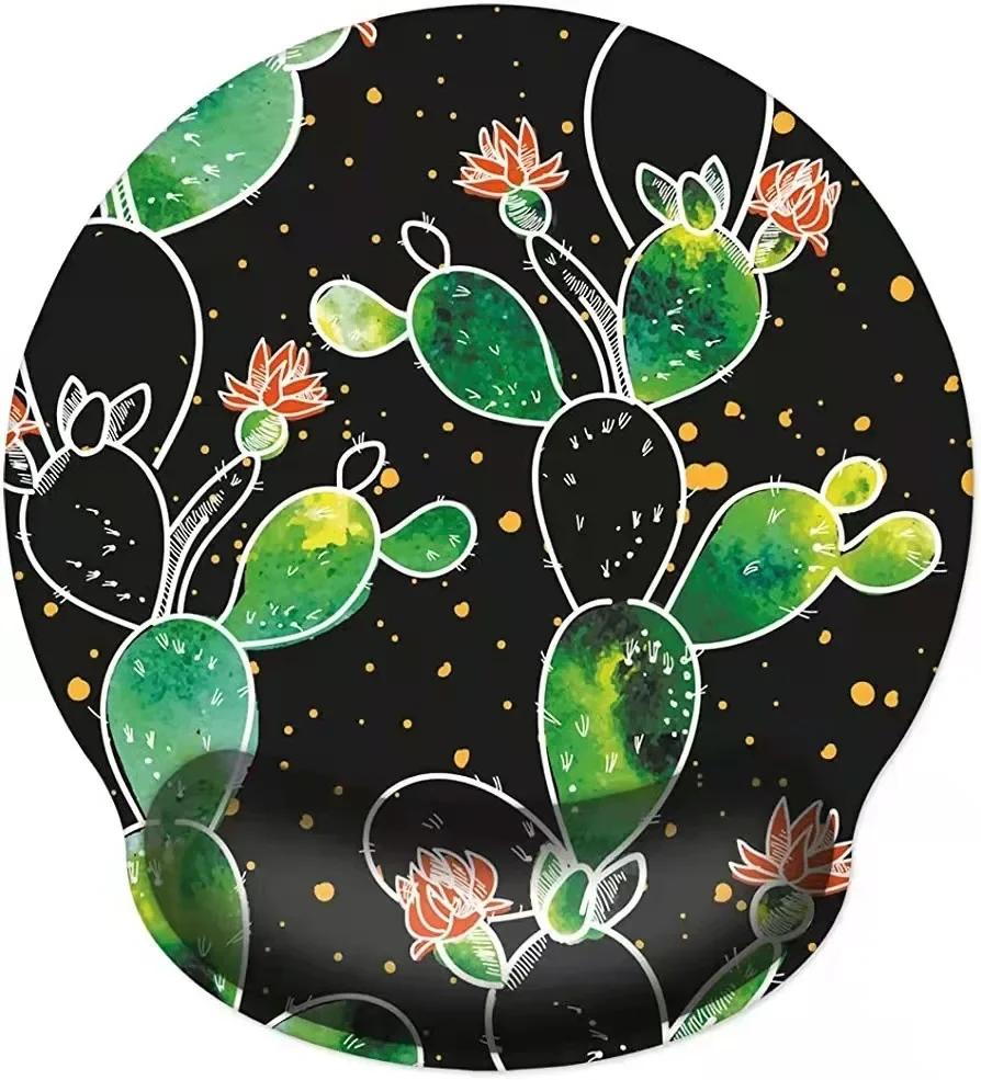 Flowers Natural Design Mouse Pad Wrist Ergonomic Soft Anti-Slip Wrist Rest Support Mat Computer Mouse Pad For Office