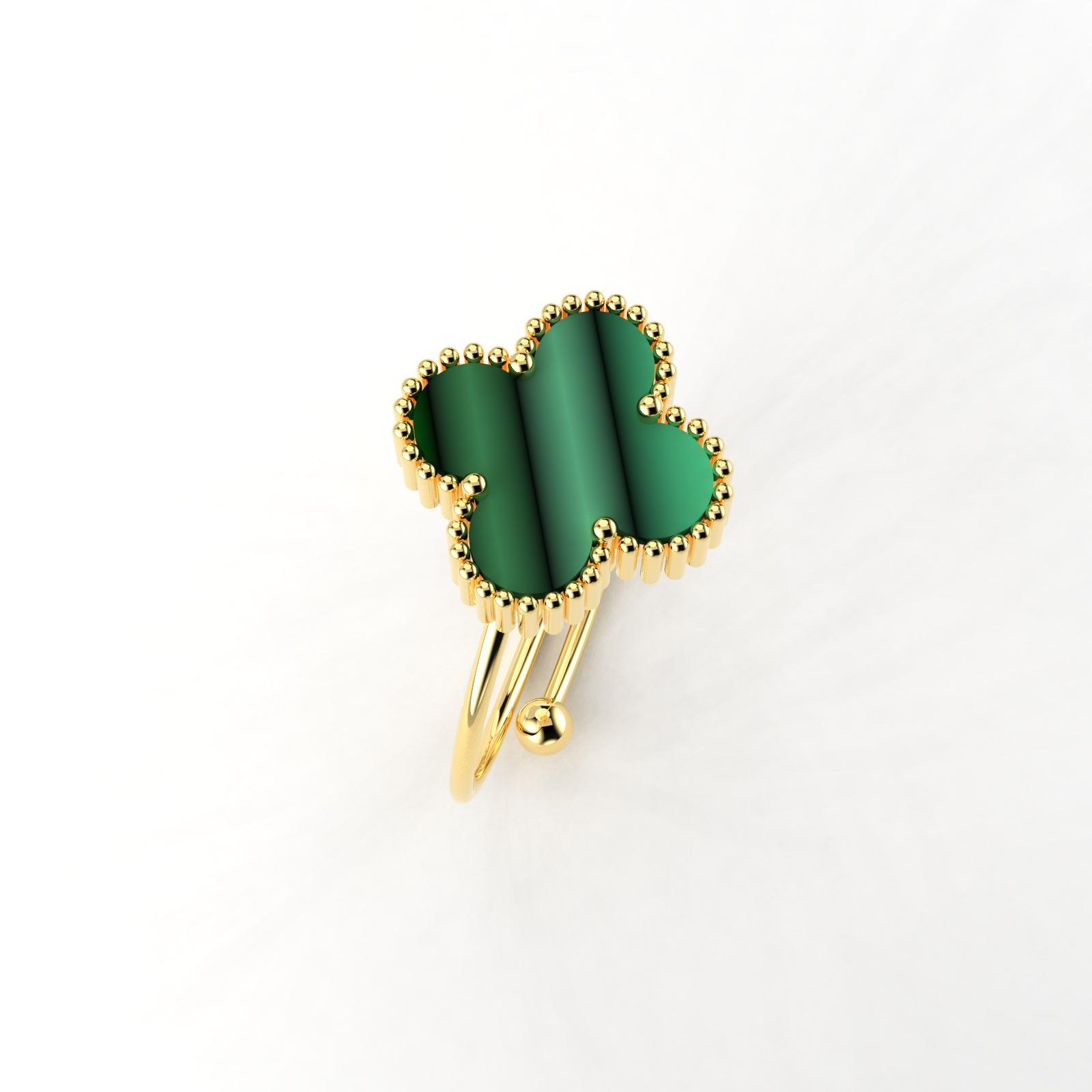 

Кольцо из титановой стали с лепестком четырехлистного клевера и перламутром, женское, регулируемое, на палец, нишевое, маленькое, свежее, с маленьким дизайном, кольцо на указательный палец Adjustable opening