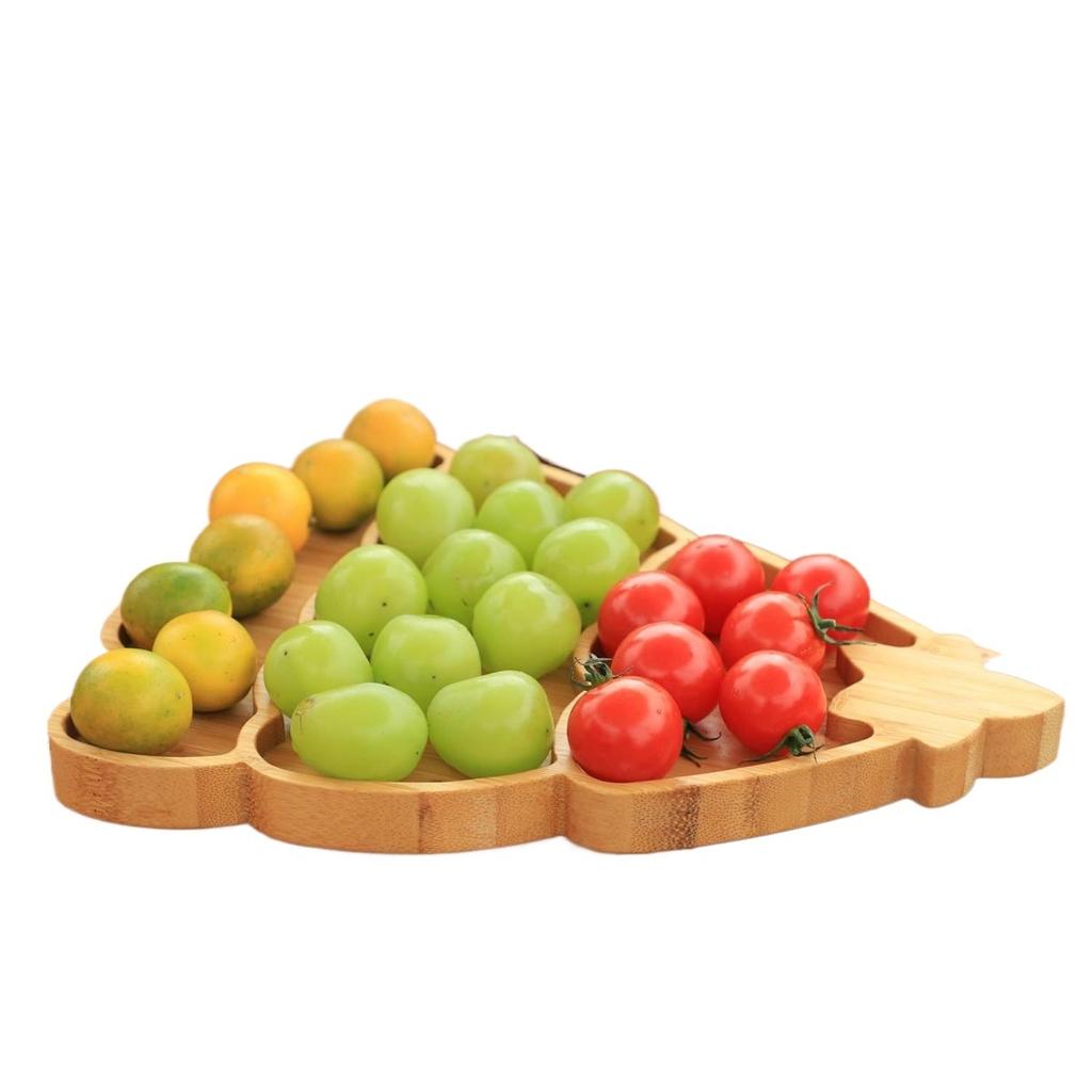 1PC, Halloween desktop decoration bamboo plate pumpkin bat Christmas tree tray Halloween home decoration