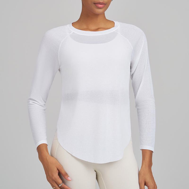 

JOOMON Women s Quick-Drying Mesh Sports Top - European Style, Breathable, Loose-Fit, Long Sleeve for Autumn Fitness XL