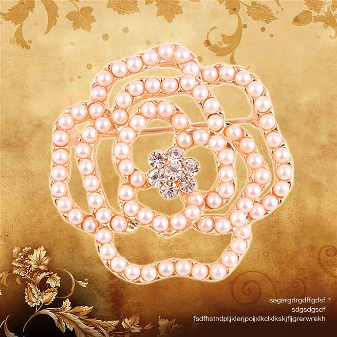 Full Pearl Large Plum Blossom Brooch Flower Corsage Women's Jewelry Exquisite Hypoallergenic Luxury Enamel Long-lasting Color