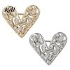 Alloy Coat Brooches Mini Love Heart Brooch Pin, Silver Golden Plated Shape Romantic Jewelry Lapel Hats Bags Scarves Clothes Decorative Accessory