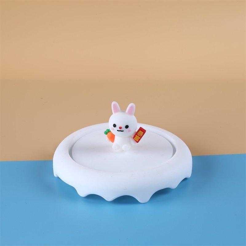 Schneeflocken-Becherdeckel, Schmelzender Schnee, Silikondeckel mit cartoonhaftem und süßem Design, Staubdichter Wasserbecherdeckel, Abnehmbar