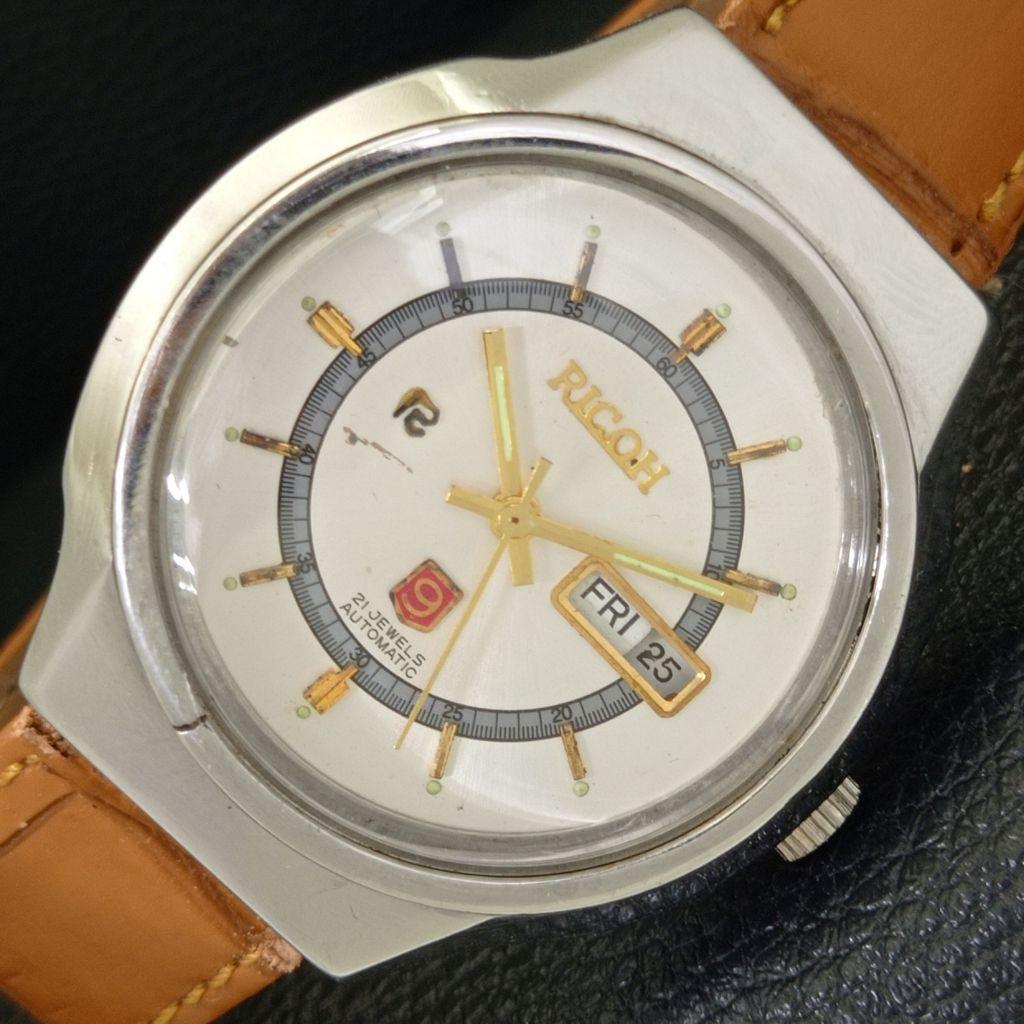 

АВТОМАТИЧЕСКИЕ ВИНТАЖНЫЕ ЧАСЫ RICOH R31 ЯПОНИЯ МУЖСКИЕ С СЕРЕБРИСТЫМ ЦИФЕРБЛАТОМ a701948-5 R207-a701948