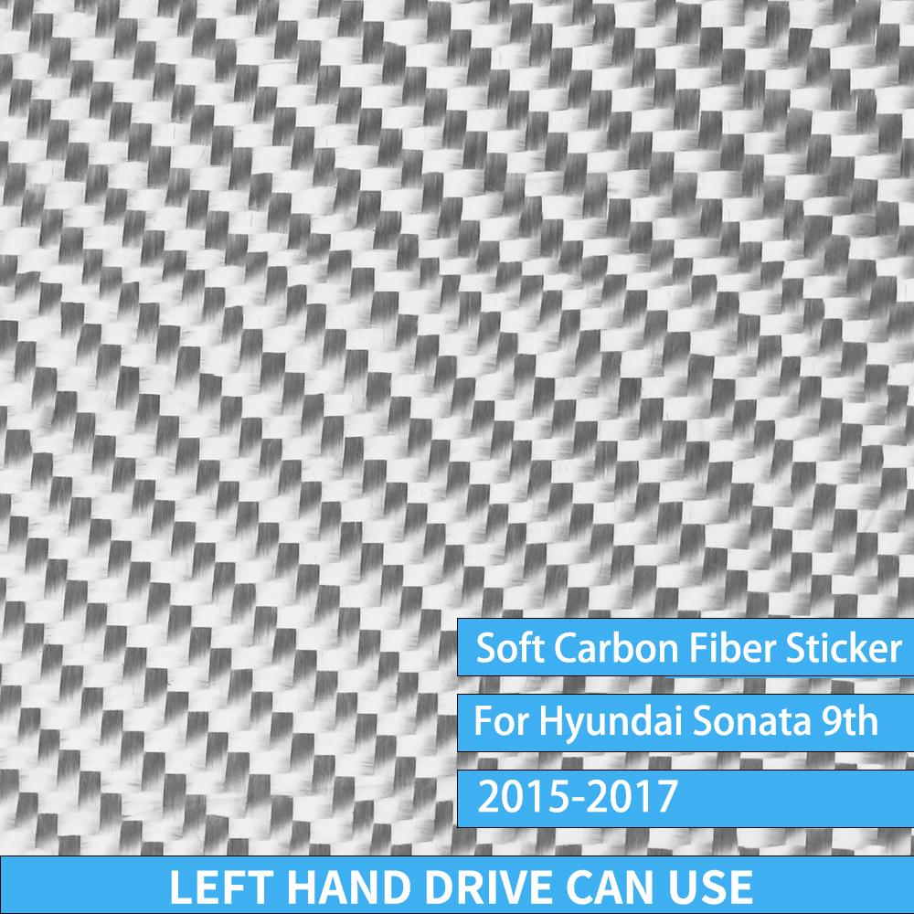 For Hyundai Sonata 9 2015 2016 2017 Glove Box Handle Real Carbon Fiber Sticker Car Interior Accessories
