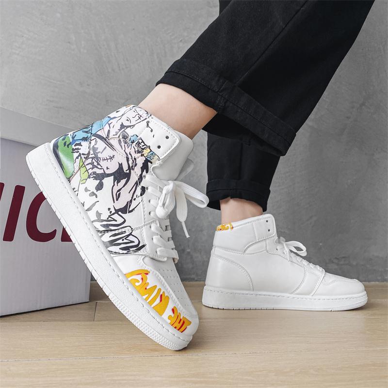 printed high top sneakers