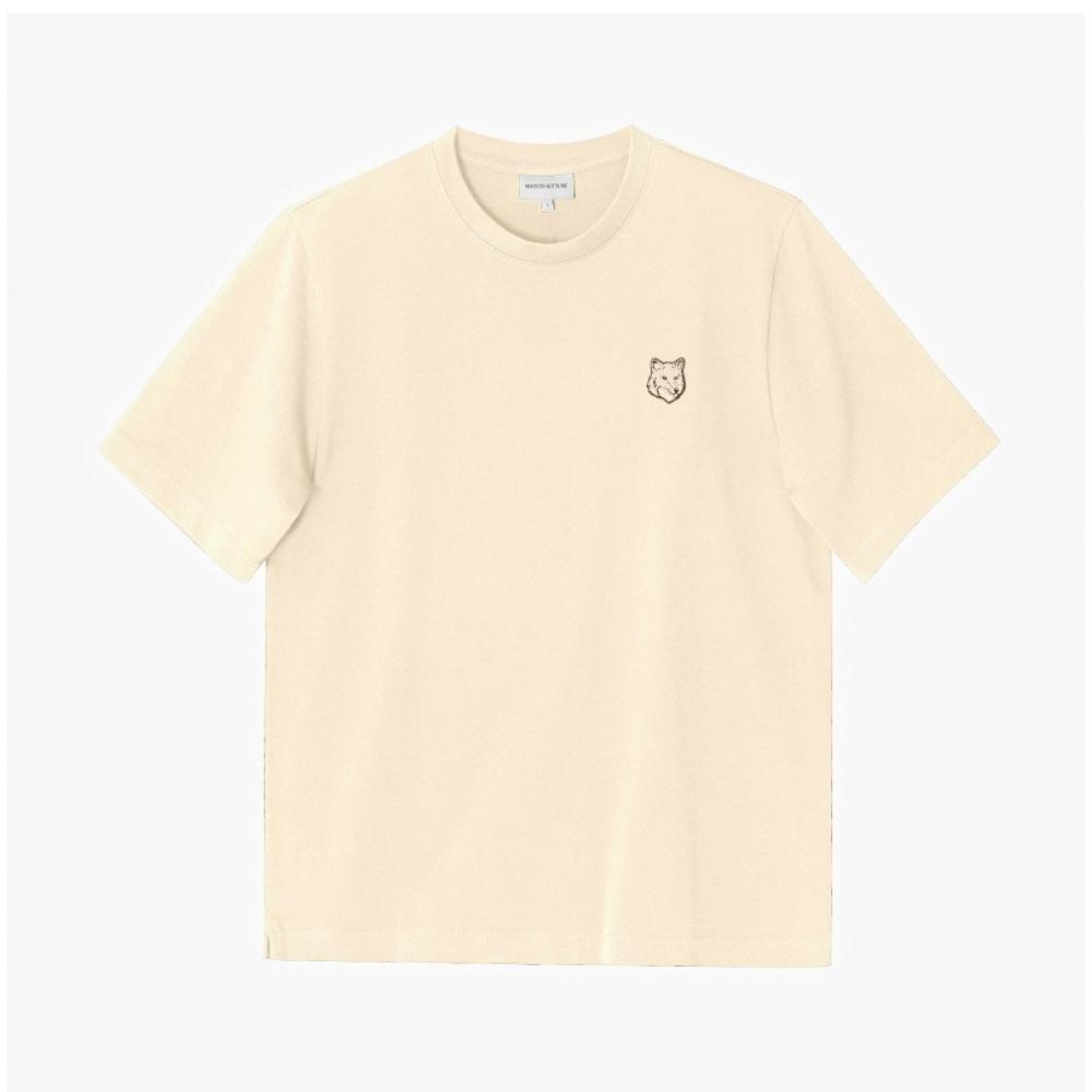 MaiSon KitSune Lm00107kj0119 P205 Tričko s krátkým rukávem pro muže s nášivkou hlavy tučné lišky