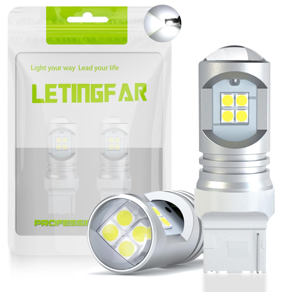 T20 LED Back Lamp, White, Explosive Light, High Brightness, T20, Pinch Different, Built-In Canceller,