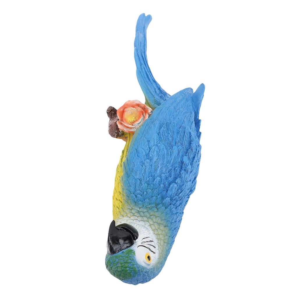 Parrot Sculpture Multifunctional Realistic Carving Resin Weather Proof Parrot Decor Ornaments