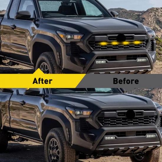 4pcs LED Amber Grill Lights For Toyota Tacoma TRD Sport Off-Road 2024 2025