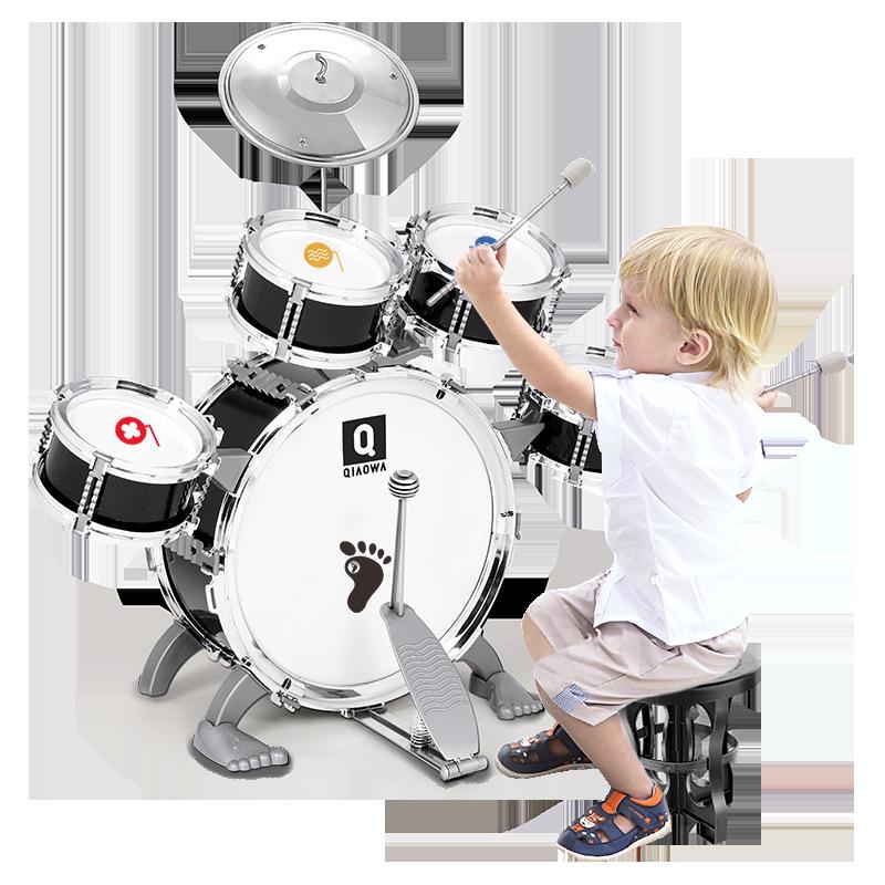 Qiaowa Beginner's Children's Drum Set - Birthday & Christmas Gift for 2-3 Year-Old Boys