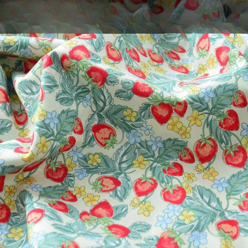 Classics Pastoral Floral Poplin Cotton Fabric DIY Children's Wear Cloth Make Bedding Quilt Decoration Home Sewing Cloth