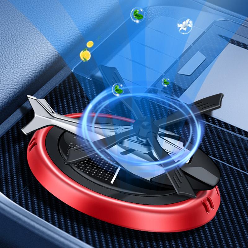 Car Helicopter Solar Rotating Perfume Diffuser Car Fragrance Decoration Car Air Freshener Ornaments Deodorant Perfume Diffuser