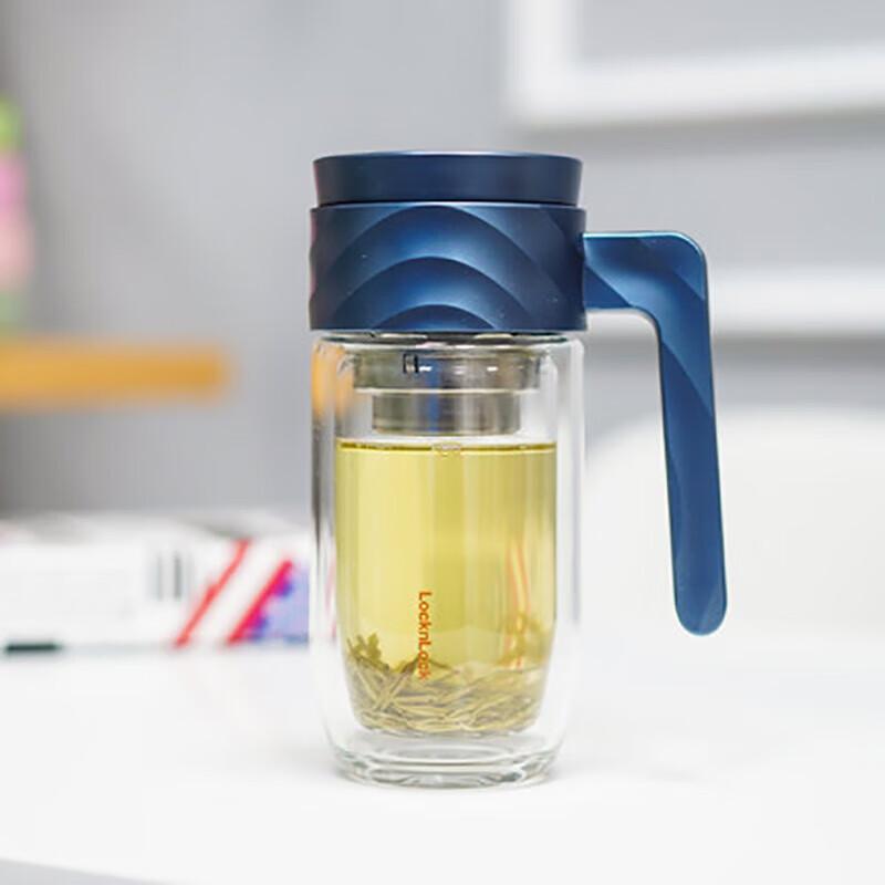 LOCK&LOCK Double-Layer Glass Tea Infuser Mug