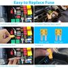 Micro2 Fuses Assortment Kit- 105 Pcs ATR APT Blade Car Fuses With Fuse Puller, Automotive Replacement Fuse For Car, Boat, RV