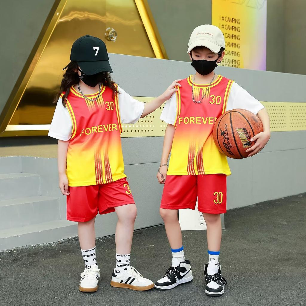 Children'S Jersey Basketball Jersey Summer Short-Sleeved Performance Jersey Children'S Suit Student Game Training Shirt Children'S No. 23
