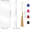 Clear Acrylic Bookmark with Tassel - Creative DIY Pattern, Erasable and Rewritable with Water-Based Pen