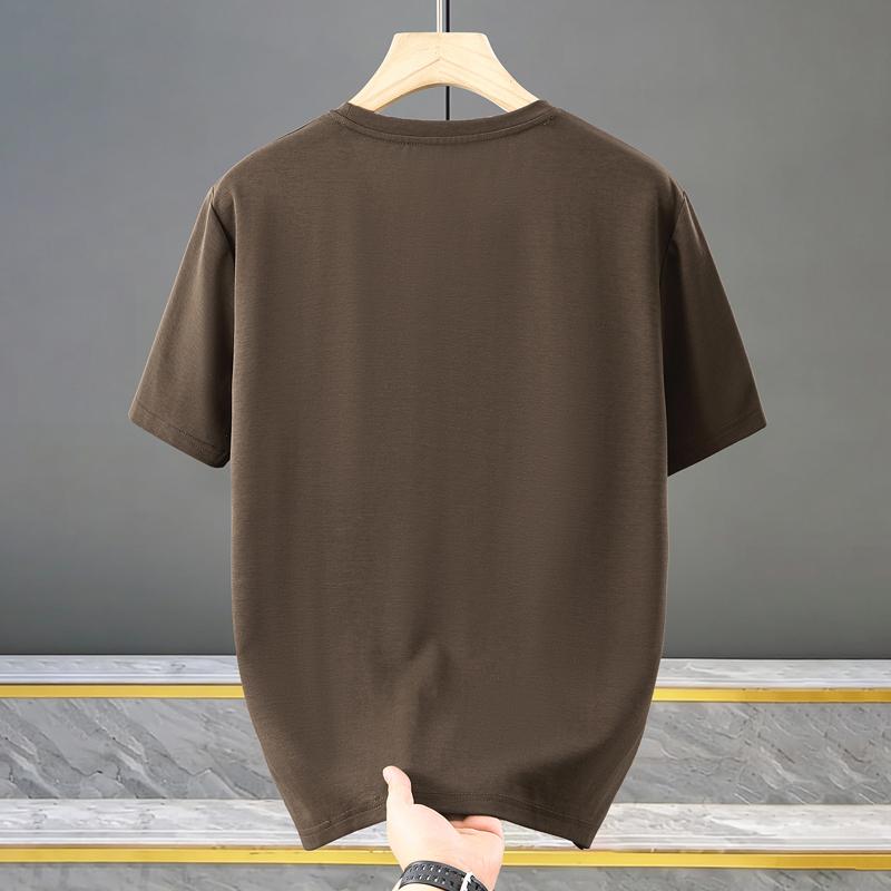 Men's Plus Size Solid Color Crew Neck T-Shirt – Loose Fit Short Sleeve Basic Tee (5XL-13XL)