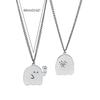 2 Pack Specter Pendant Necklace Chain Necklaces Birthday Gift Necklaces Stainless Steel Texture for Party and Daily