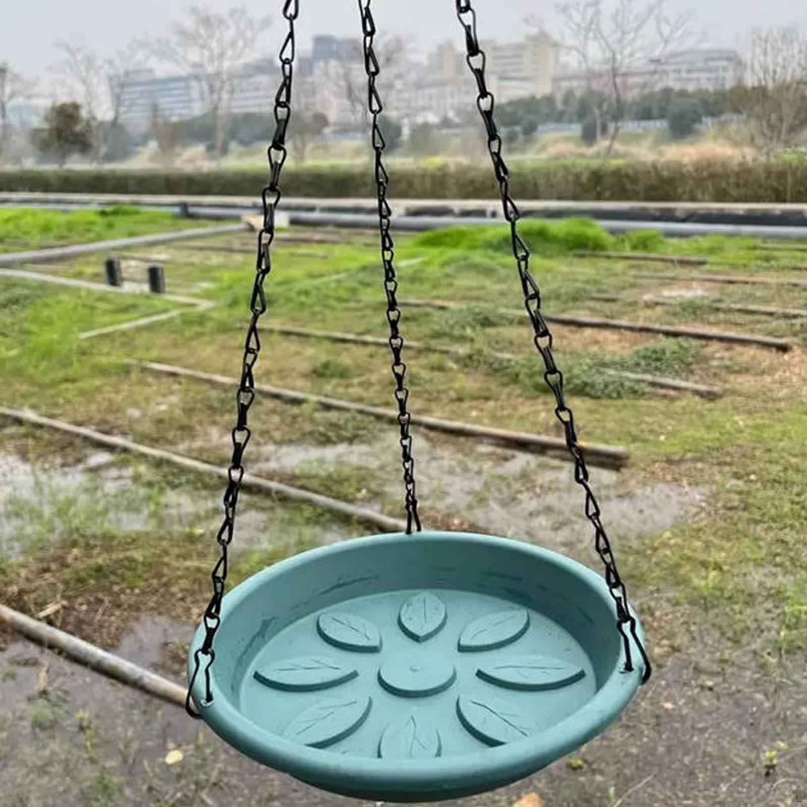 

Hanging Bird Feeder Tray Sturdy Feeding Station Water Feeders Bowl for Balcony Patio Deep Blue