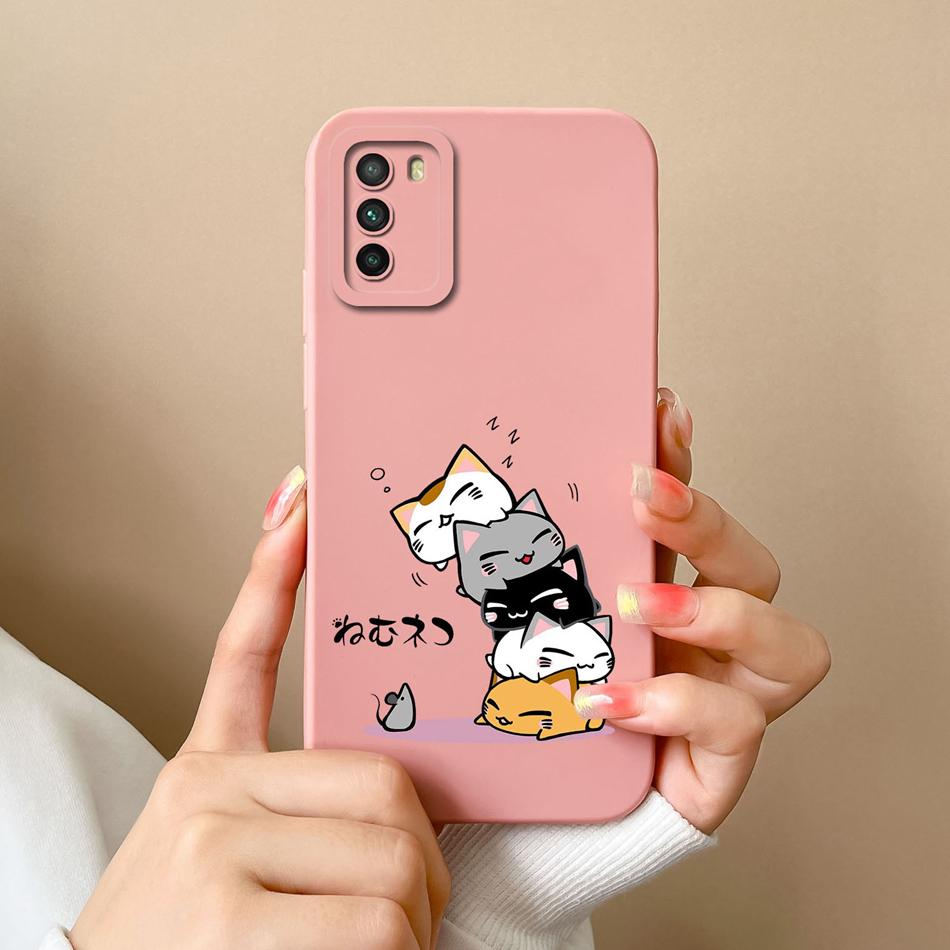 For Poco M3 Pro Case Cartoon Soft Liquid Silicone Full Coverage Anti Drop Phone Shell For Xiaomi Poco M 3 Pro M3Pro Bumper Funda